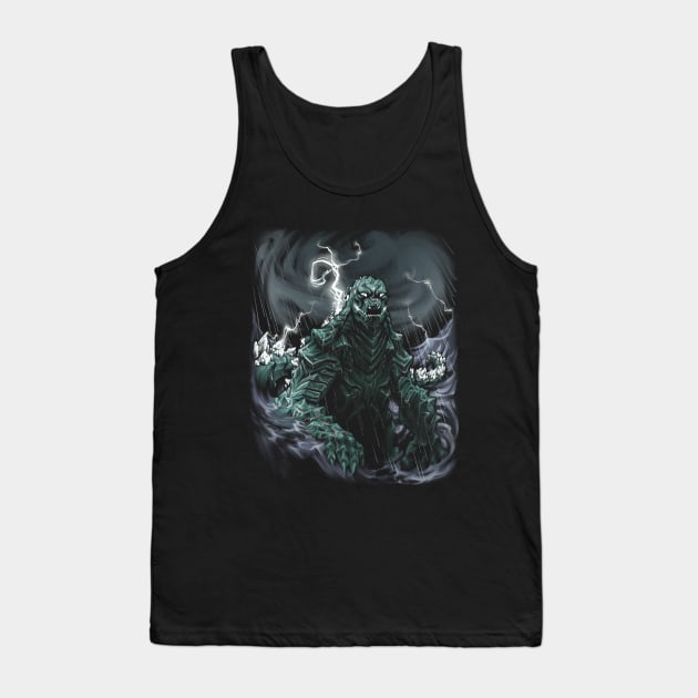 Kaiju Kings - Emperor Gojira - Grayscale - Tank Top by Woodrat